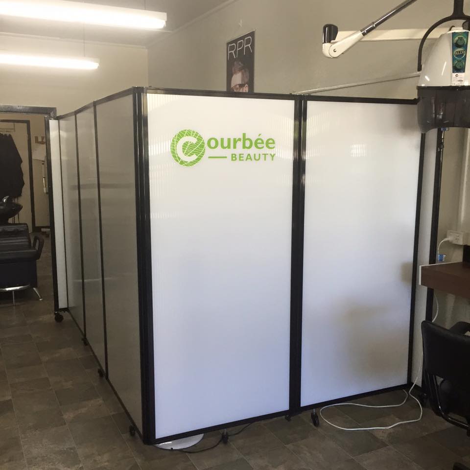 Divider for creating a private salon area- portable partition