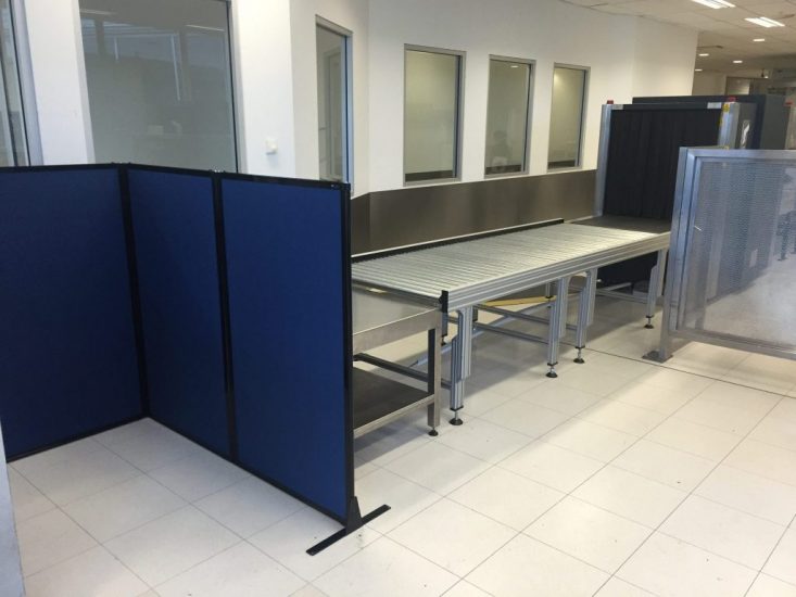 Creating baggage screening areas at Sydney Airport with Portable Partitions - Portable Partitions