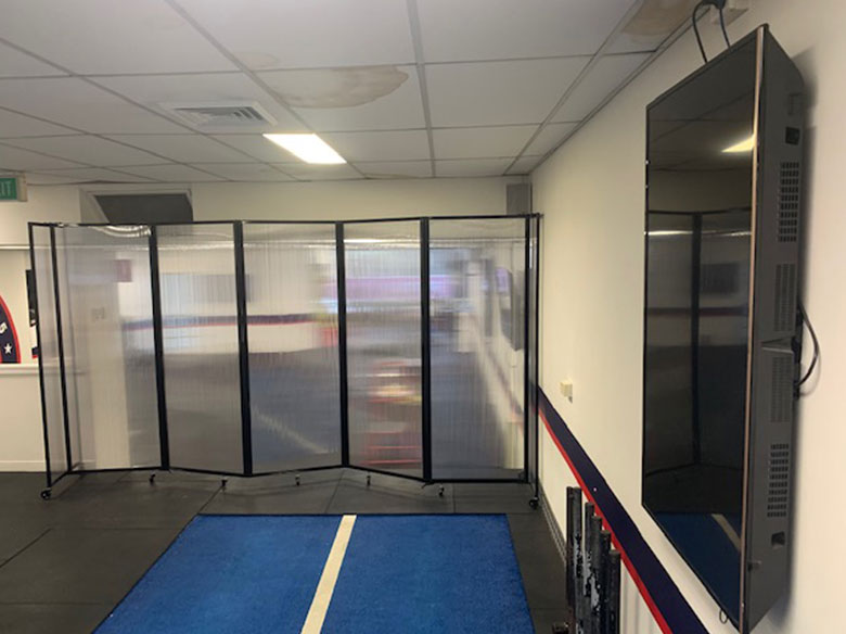 F45 Gym Use Portable Partitions To Divide Room And Allow More Members To Train - Portable Partitions Australia