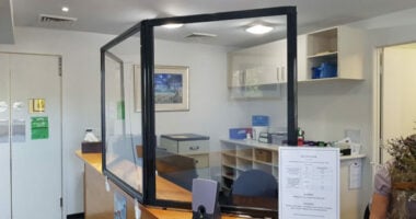 Queensland Medical Centre Protect Staff and Patients With Countertop Protection Screen - Portable Partitions Australia