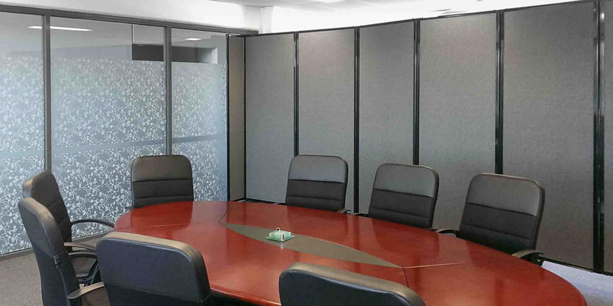 Install sound controlling office partitions